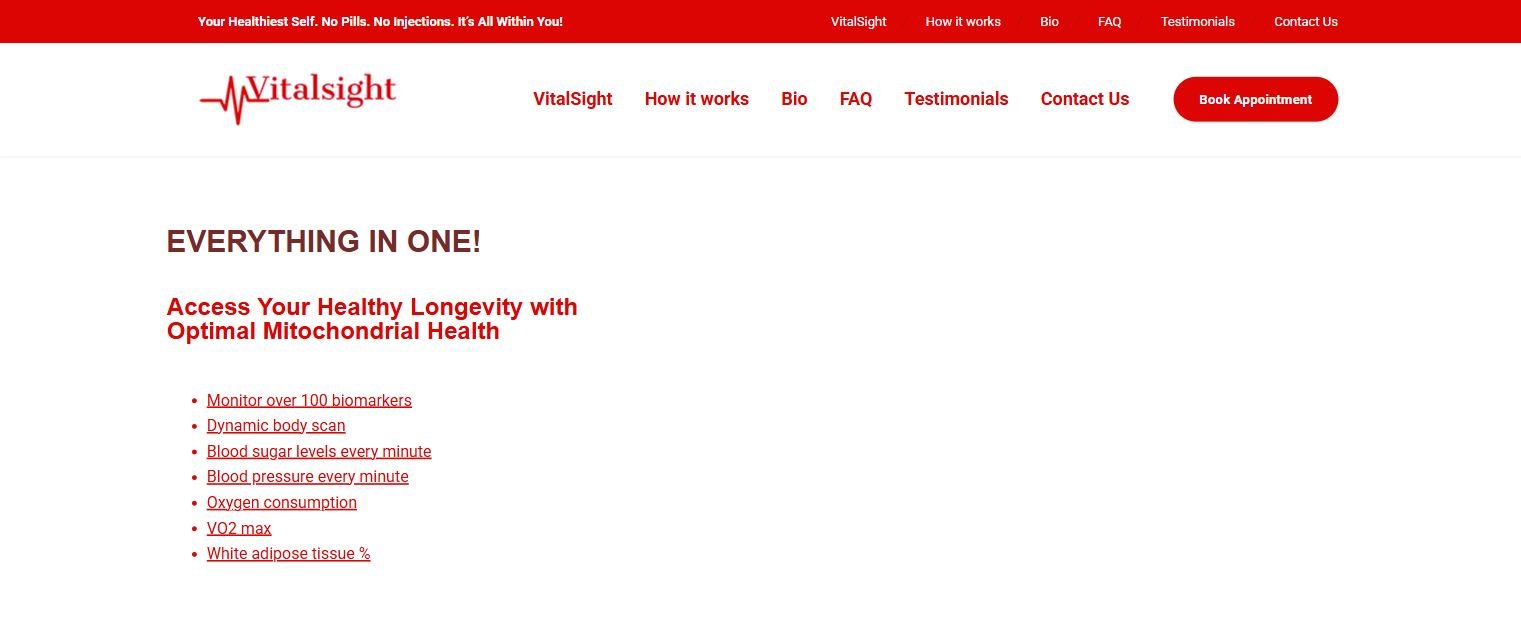Website preview: VitalSight